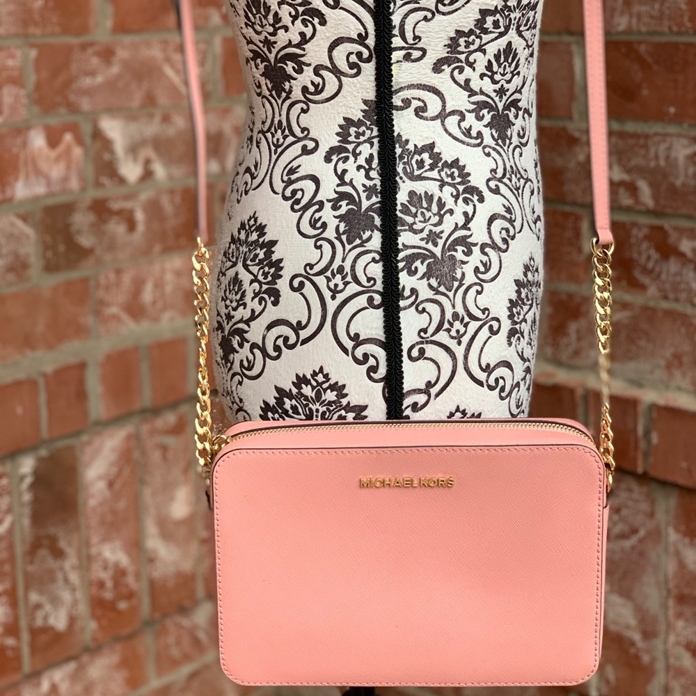 Michael Kors Jet Set  Leather Large Crossbody Bag
